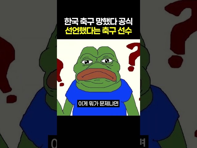 한국 축구 망했다 공식 선언했다는 축구 선수