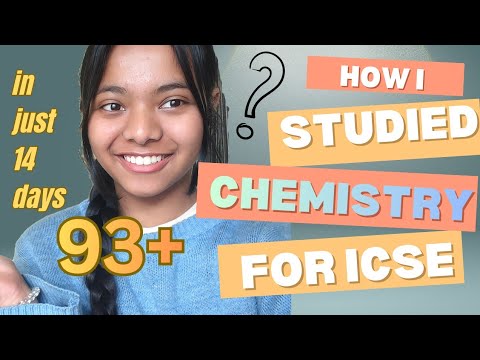 How to study chemistry for ICSE examination - YouTube