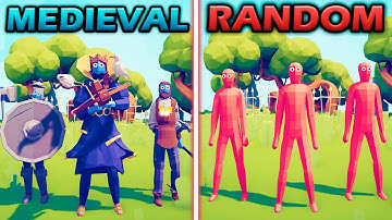 MEDIEVAL TEAM vs RANDOM UNITS - Totally Accurate Battle Simulator | TABS
