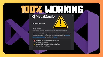 Fix Visual Studio Installation Error - USEFUL FIX