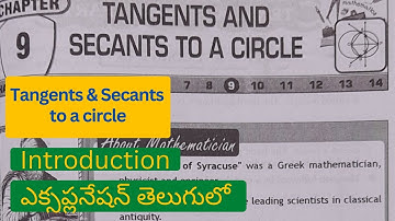 Tangents & Secants to a circle || #class10 #mathsmedium #introduction