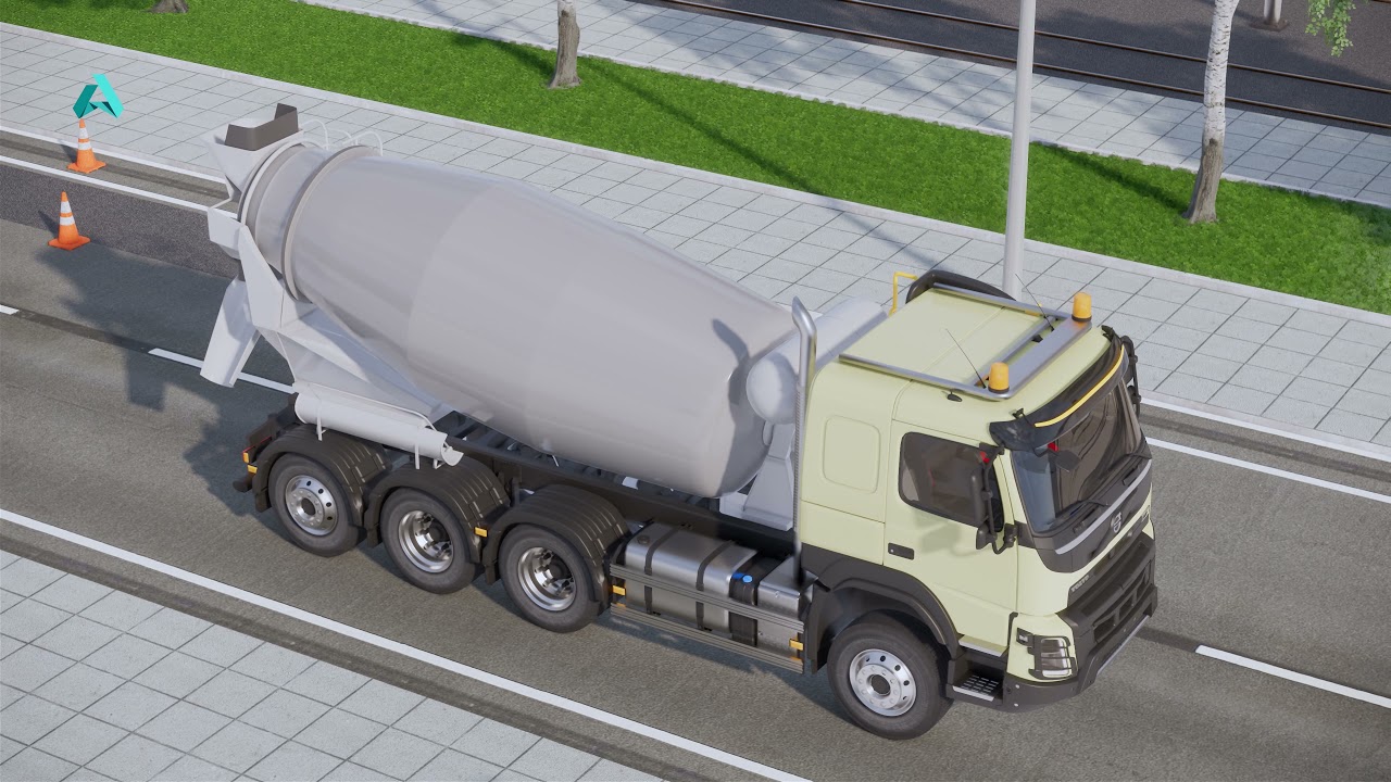 Volvo FMX Concrete Mixer  - Enscape 3d Cinematic Animation