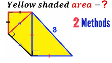 Can you find area of the Yellow shaded region? | (Triangles) | #math  #maths | #geometry