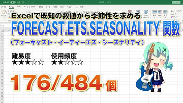 【Excel関数上級編】Excelで数値の季節性を求めるFORECAST ETS SEASONALITY（フォーキャスト・イーティーエス・シーズナリティ）関数