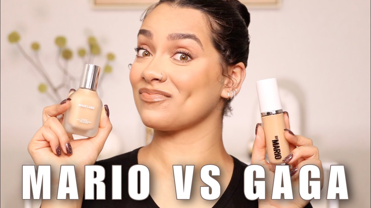 MAKEUP BY MARIO SURREAL SKIN VS HAUS OF LABS TRICLONE FOUNDATIONS