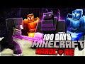 I survived 100 days as an ender knight in hardcore minecraft