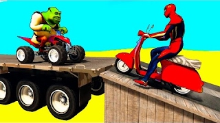 [Toys Child TV] - Color Motorbike Offroad w Spiderman Cars Cartoon for Kids & Colors for Children Nu