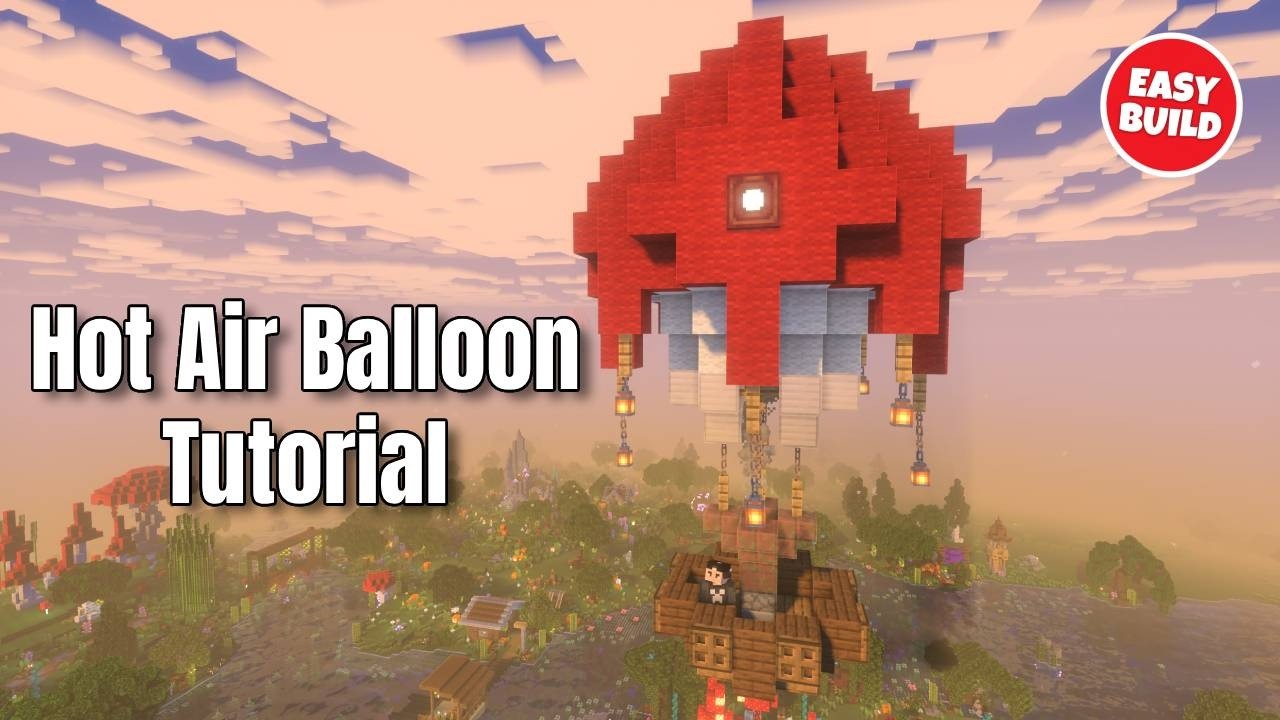 Minecraft Simple Hot Air Balloon Build 🎈 - YouTube