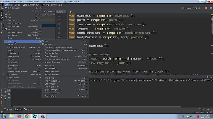 Intro to Node.js using WebStorm