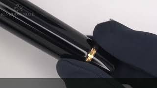 PILOT パイロット 万年筆 カスタム URUSHI 漆黒 中細字 - YouTube