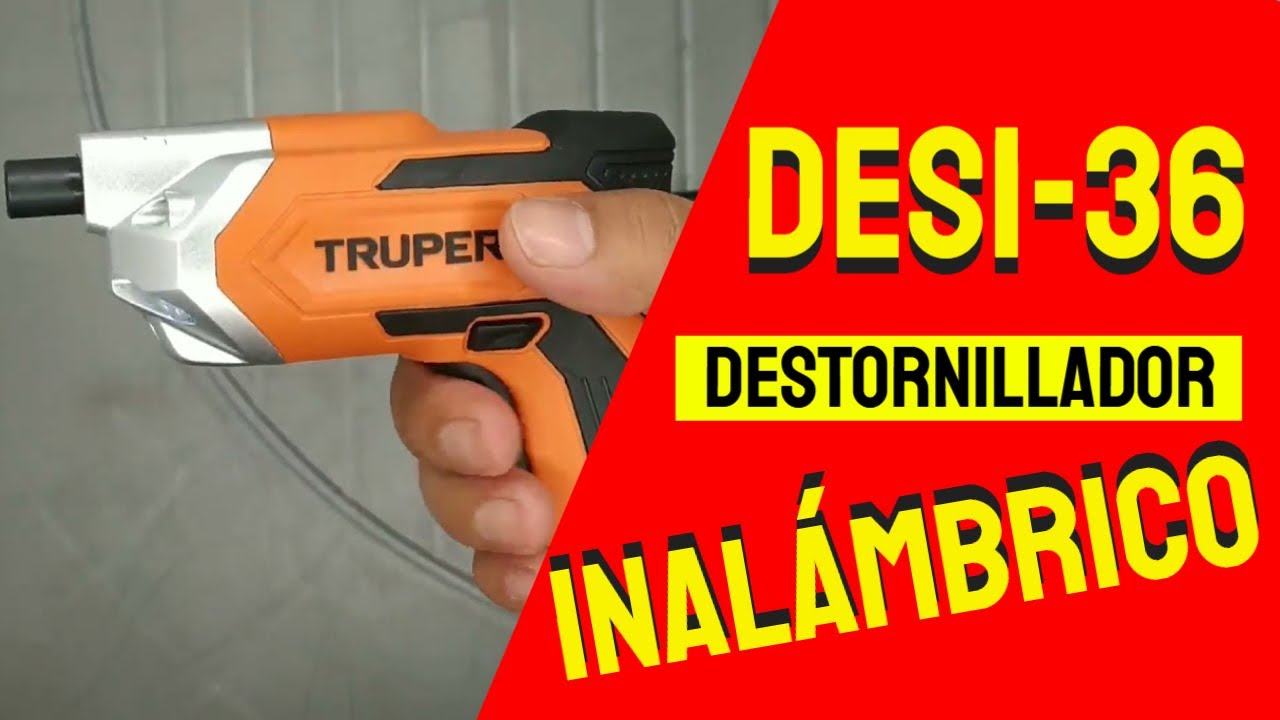 DESTORNILLADOR inalámbrico TRUPER 3.6 V LITIO [DESI – 36] Unboxing - YouTube