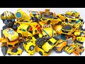 Bumblebee Yellow Car Transformers JCB TOY Excavator, truck, crane &amp;boat Robot Transfiguration animal