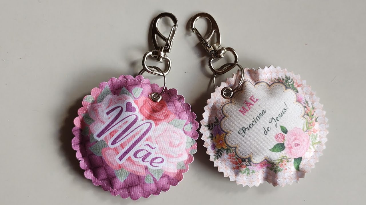 Chaveiro redondo com sobra de material