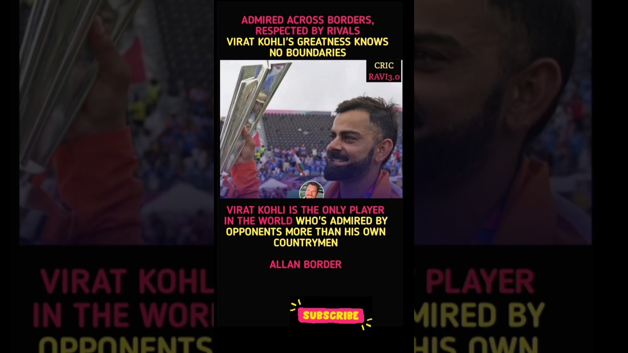 ALLAN BORDER ADMIRE VIRAT KOHLI ❤️