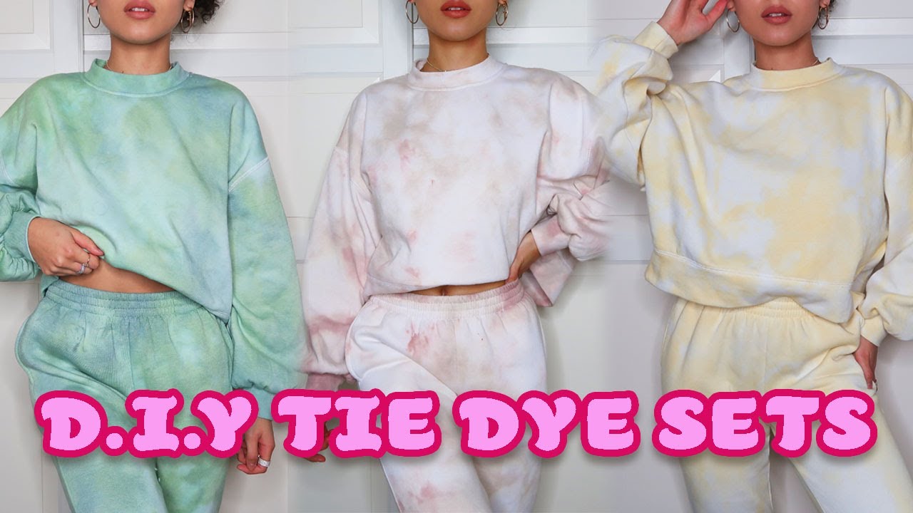 D.I.Y Tie Dye Sets! Pastel cute tracksuit sets