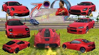 ALL Red Sport Cars Dangerous Stunts // Biggest Ramp Challenges // Extreme Car Driving Simulator  screenshot 3