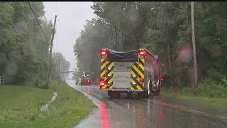 Tree takes down power lines, leaving homes in the dark in Liberty Twp.