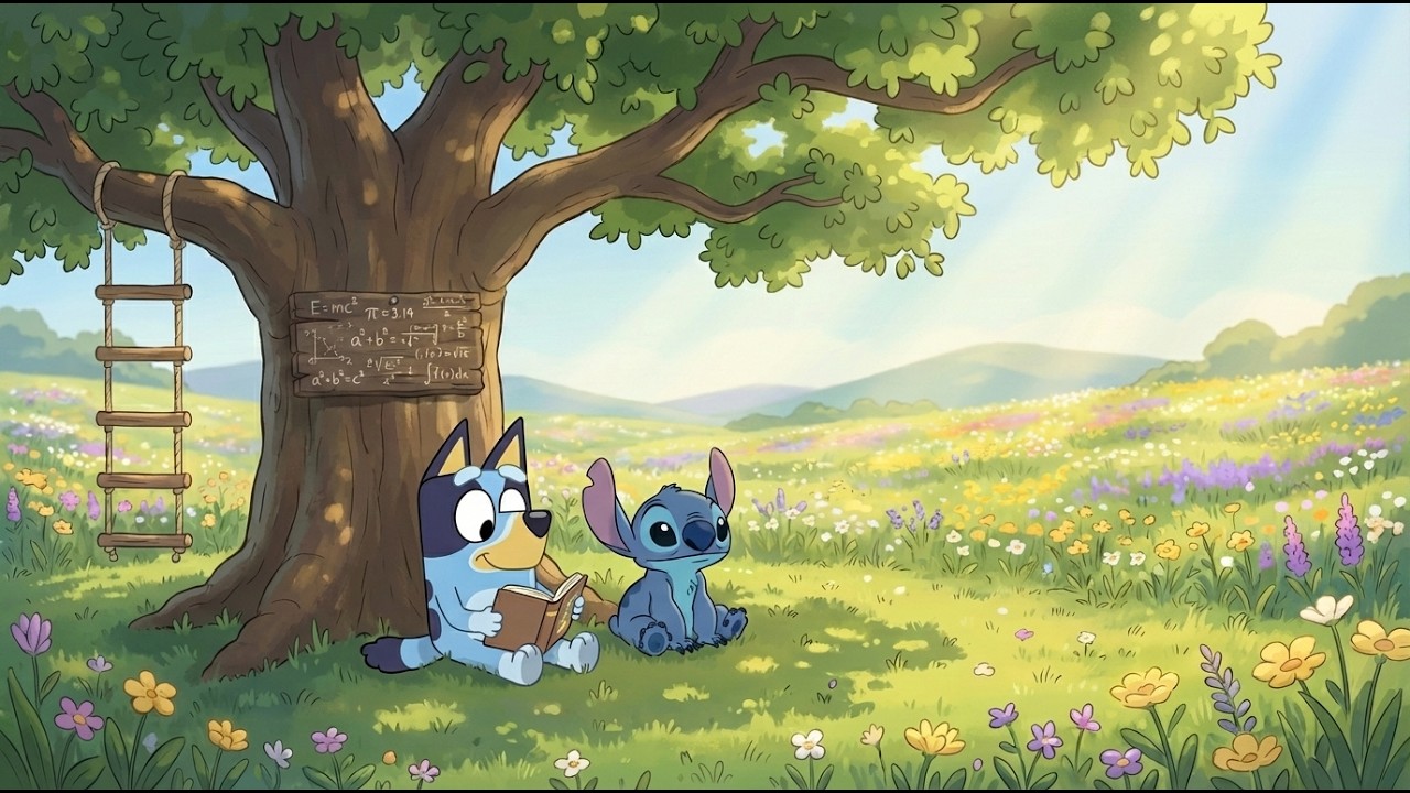 Stitch & Bluey Spring Under the Tree 🌳 Classroom Lofi Beats for Study ...