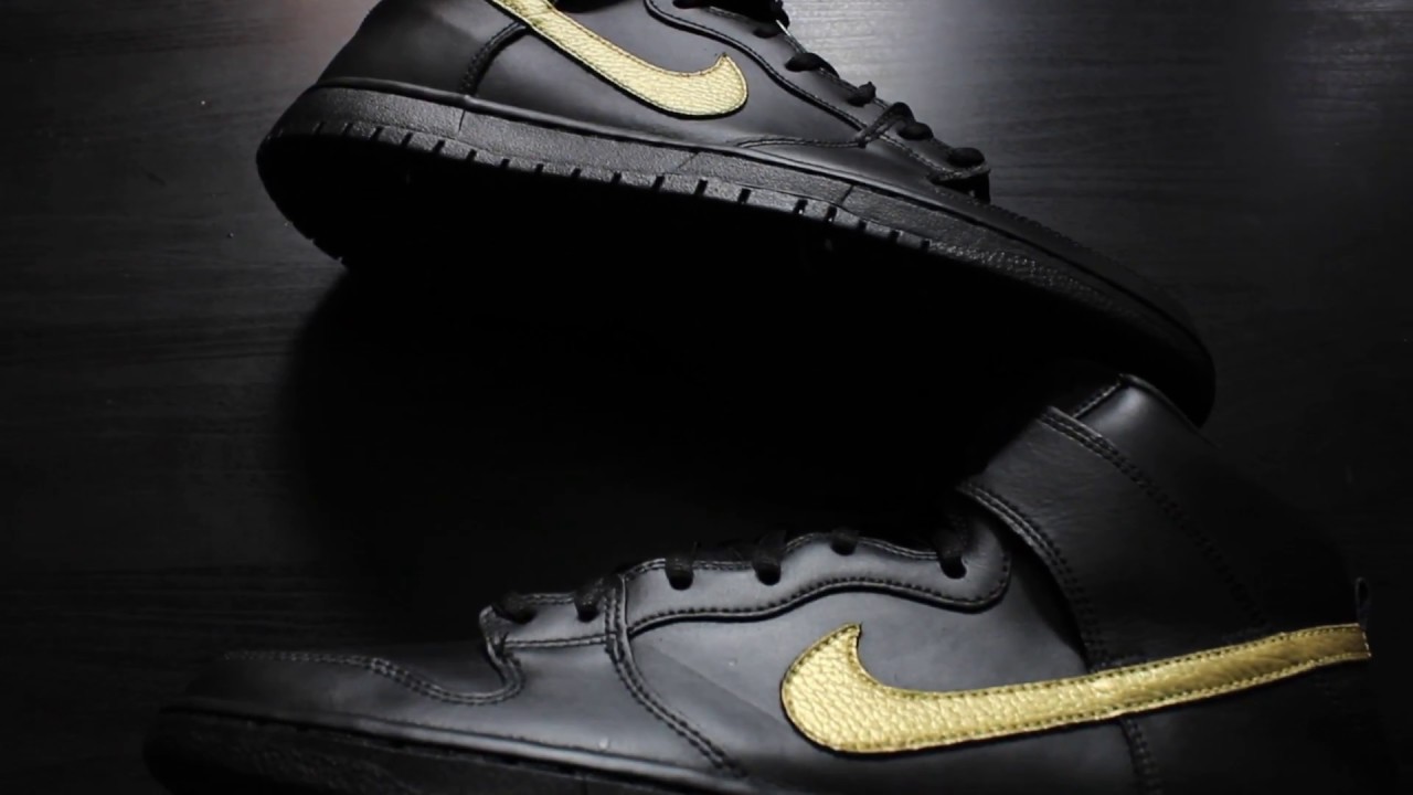 custom black nike dunks