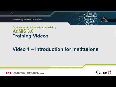 Video 1 – AdMIS 3.0 – Introduction for Institutions