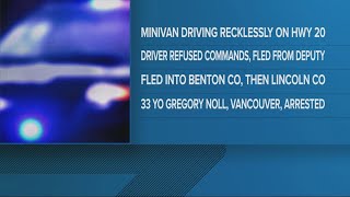 Car chase spans across multiple Oregon counties