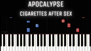Apocalypse - Cigarettes After Sex [PIANO TUTORIAL + SHEET MUSIC]