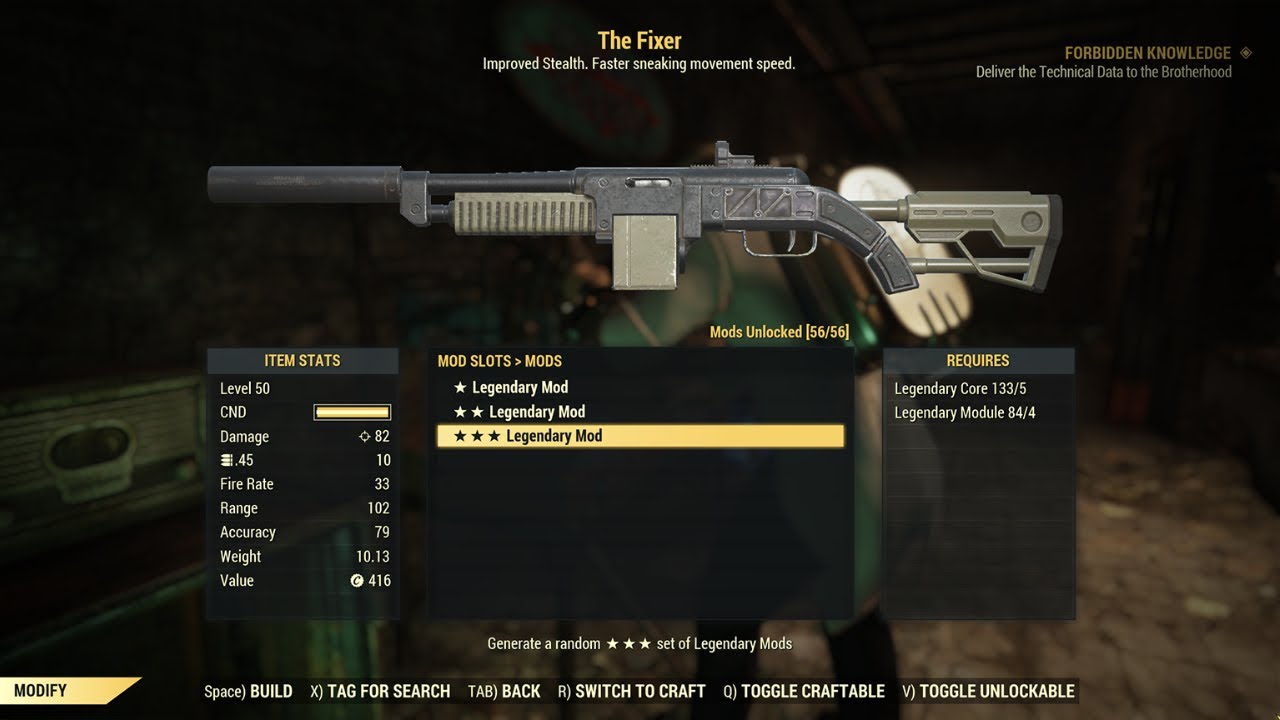 Crafting 35! ⭐⭐⭐ Legendary FIXERS Fallout 76 Steel Reign YouTube