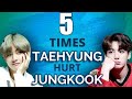 5 times Taehyung "HURT" Jungkook [[Taekook Moments Analysis]]