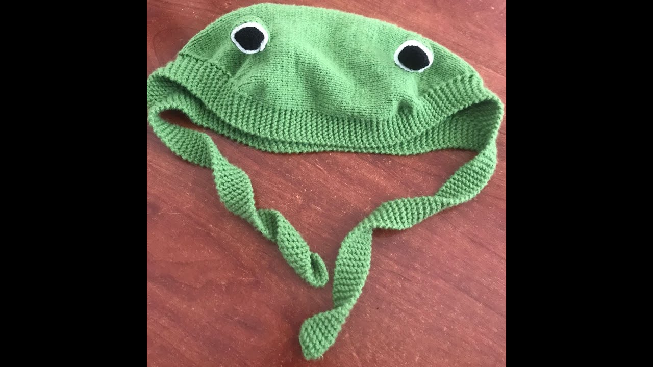 Örgü Kurbağa Şapka