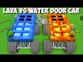 Where does THIS LAVA vs WATER BIGGEST DOOR CAR LEAD ME in Minecraft ? NEW HUGE DOOR BASE !