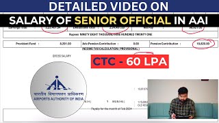 Real Salary Slip of Senior AAI Official | AAI GATE 2024  Common Cadre Finance Law ATC | CTC 60 LPA