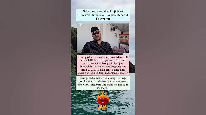 Sebelum Berangkat Haji, Ivan Gunawan Umumkan Bangun Masjid di Pesantren#ivangunawan #shorts