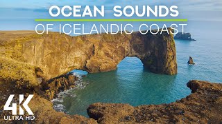 8HRS Soothing Ocean Sounds of Icelandic Coast for Work and Study - 4K Fascinating Views of Dyrholaey