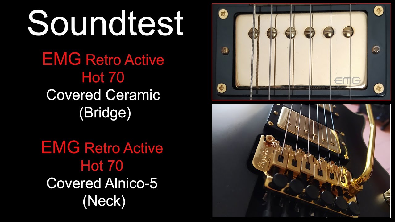 EMG Retro Active Hot 70 Ceramic/Alnico 5 Soundtest - Clean, Rock, Metal, Solo by Jean Marc Vignolo