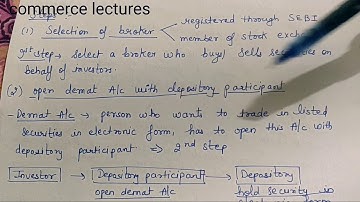 trading procedure of stock exchange || financial market  (class 12 business studies)