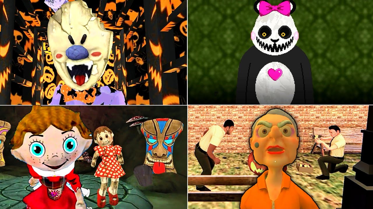 Best Ending #38 - Ice Scream 5 Halloween Vs Mr Hopp's Manor Escape Vs Scary Doll Horror In The House