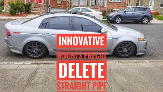 ACURA TL TYPE S INNOVATIVE MOUNTS PRECAT DELETES STRAIGHT PIPE SOUNDS AMAZEING Acura Tl Type S Precat Delete Install Tutorial