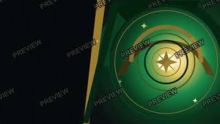 4K Loop Motion Background Emerald Gold Ebony radial metallic luxury wealth portal rings - Pickay