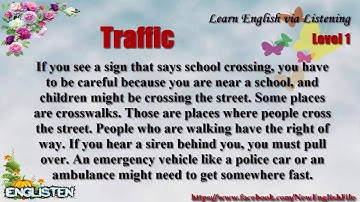 Learn English via Listening Level 1 Unit 55 Traffic