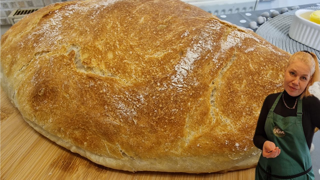 Бърз и лесен ХЛЯБ БЕЗ МЕСЕНЕ, с много хрупкава коричка