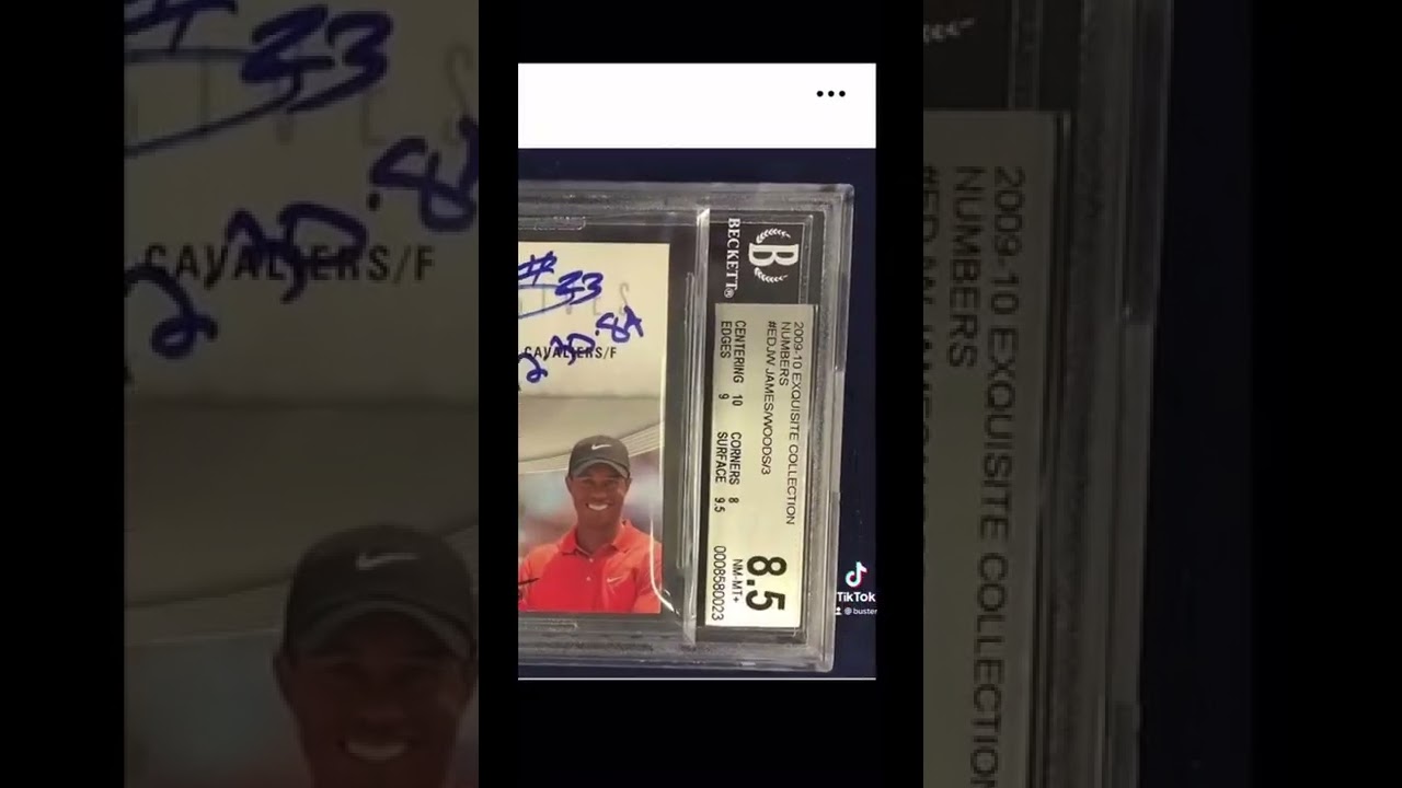 RARE Tiger Woods & LeBron James Dual Autograph Card!!!  