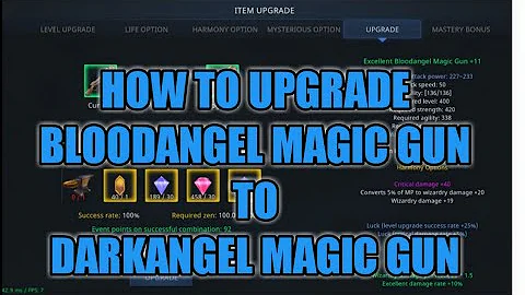 LOST CONTINENT GLOBAL HOW TO UPGRADE BLOODANGEL MAGIC GUN TO DARKANGEL MAGIC GUN