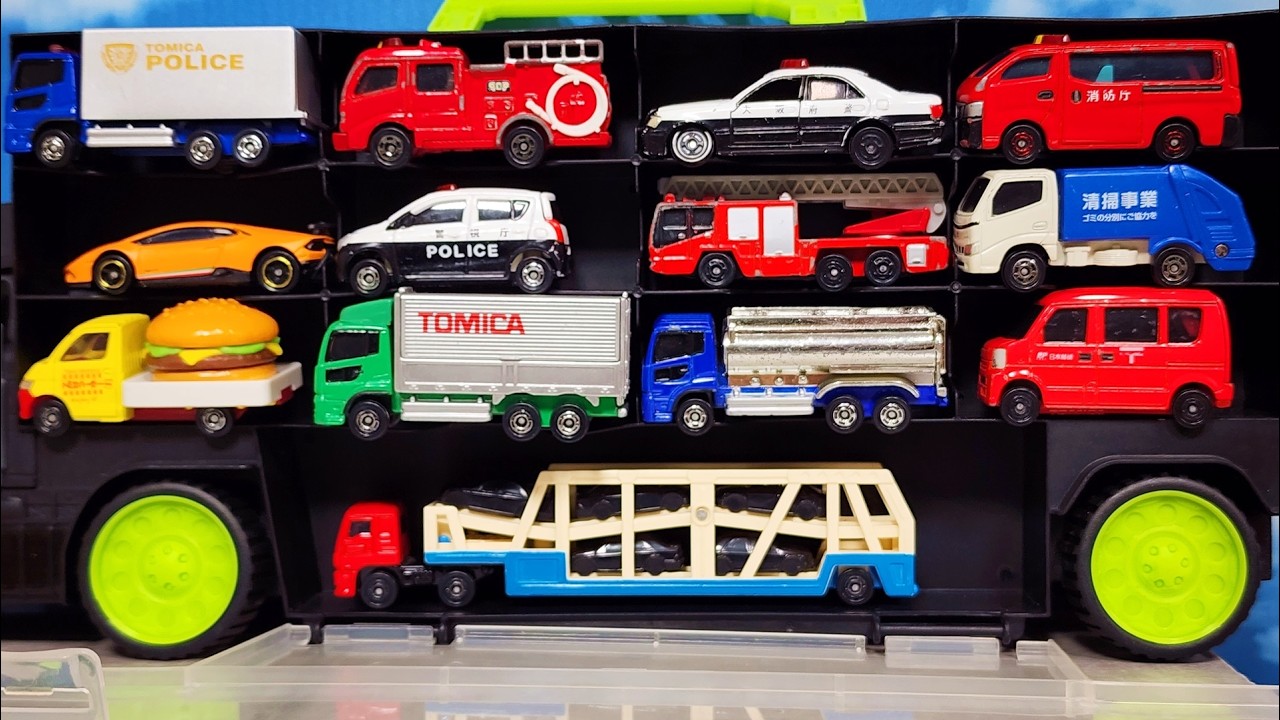 トミカ35台☆1台ずつ坂道を走る!坂道走行テスト ☆ 35 types of Tomica run a slope!! Driving Test