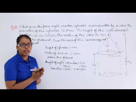 Class10th – RD Sharma - Problem-6 on Surface area and Volume of a Cone | Tutorials Point