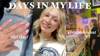 days in my life | vintage market, nails, working out, shopping haul, etc