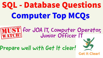 SQL MCQs Practice set - Database Top Repeating Questions | Himachal Pradesh Jobs for Post Code 903