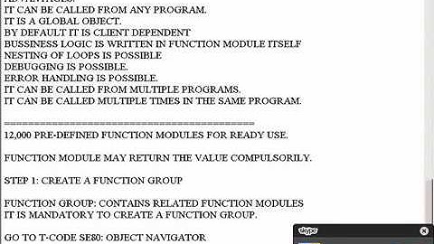 SAP ABAP -  Modularization techniques Function modules