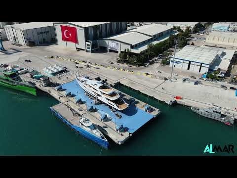 Almar Shiplift First Operation 55m Superyacht