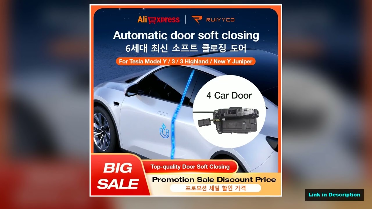Soft Close Door System for Tesla Model 3 Y 20212024 AntiPinch Electric Suction Door 4Doors Upgrade
