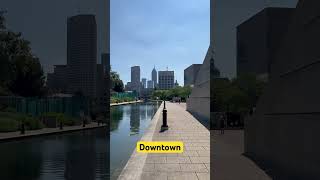 Indianapolis downtown buildings from canal walk | #indianapolis #prapanchayatrikudu